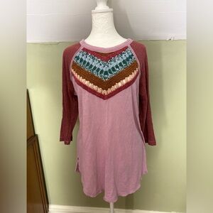 We The Free Spring Bound Crochet Yoke Top